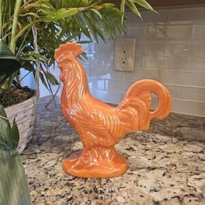 Cottagecore Orange Ceramic Handpainted 9"x7"